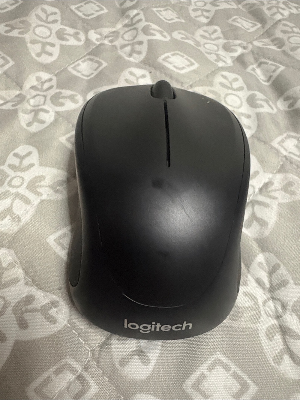 Logitech Black Wireless Optical Mouse - Compact Ambidextrous Design